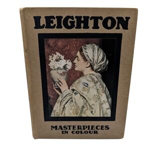 Leighton Masterpieces in Colour Antique Art Book Illustrated Prints Baldry SEE
